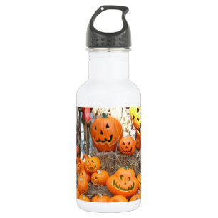 Pumpkin halloween jack o lantern orange pumpkins 532 ml water bottle