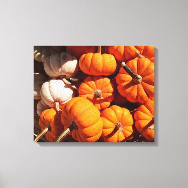 Pumpkin halloween jack o lantern orange pumpkins canvas print (Front)