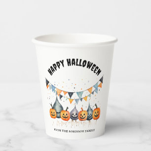 Pumpkin Halloween Party  Paper Cups