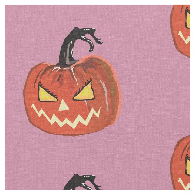 Pumpkin, Halloween Pumkins Fabric (Close Up)