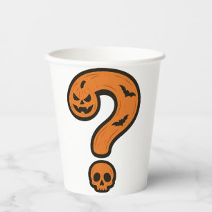 Pumpkin Halloween Question Mark Paper Cup