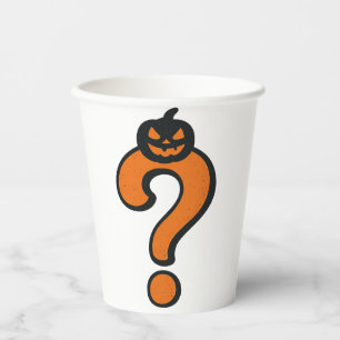 Pumpkin Halloween Question Mark Paper Cup