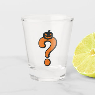 Pumpkin Halloween Question Mark Shot Glass
