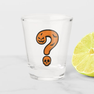 Pumpkin Halloween Question Mark Shot Glass