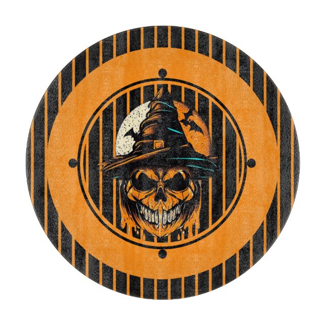 pumpkin/Halloween/skull/spooky  Cutting Board (Front)