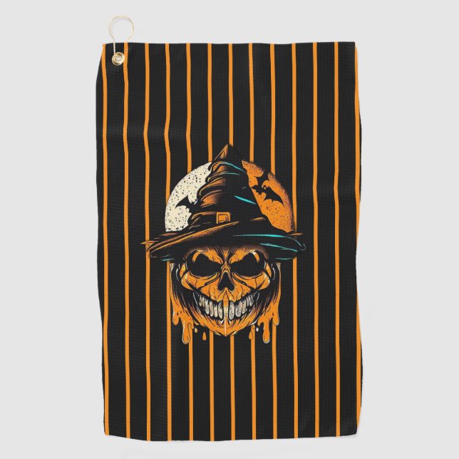 pumpkin/Halloween/skull/spooky  Golf Towel (Front)