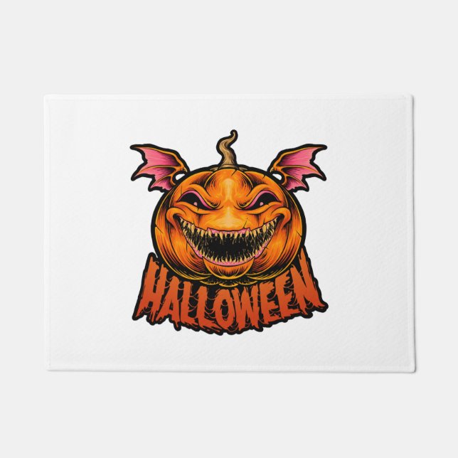 pumpkin halloween t shirt halloween doormat (Front)
