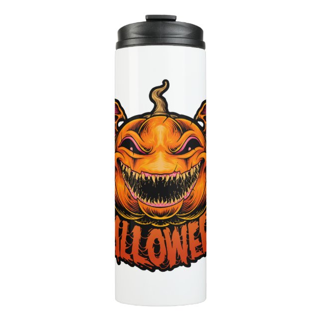 pumpkin halloween t shirt halloween thermal tumbler (Front)