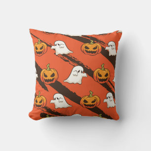 Pumpkin Halloween theme, seamless pattern. Cushion