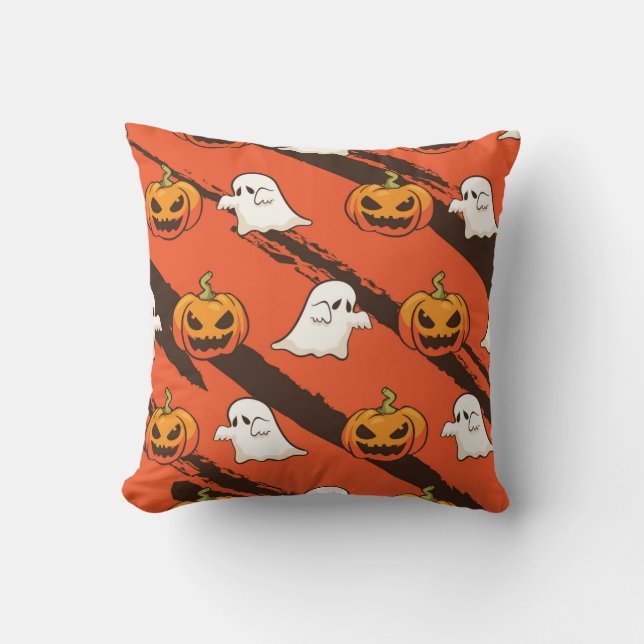 Pumpkin Halloween theme, seamless pattern. Cushion (Front)