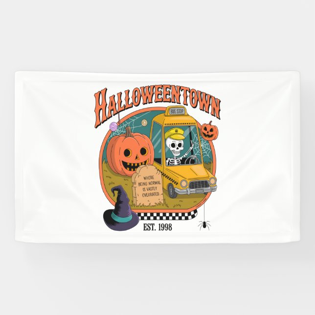 Pumpkin Halloweentown University Banner (Horizontal)