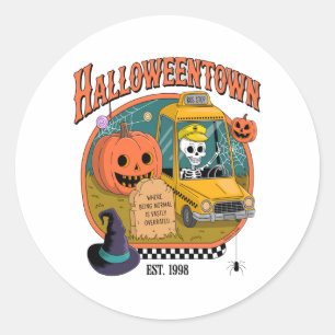 Pumpkin Halloweentown University Classic Round Sticker