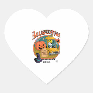 Pumpkin Halloweentown University Heart Sticker