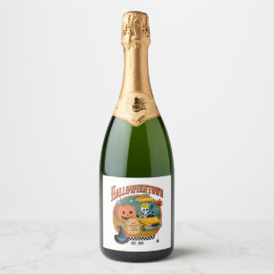 Pumpkin Halloweentown University Sparkling Wine Label