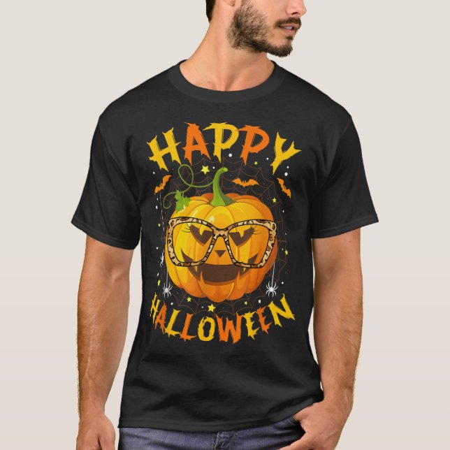 Pumpkin Happy Halloween 2023 Trick Or Treat Men Wo T-Shirt (Front)