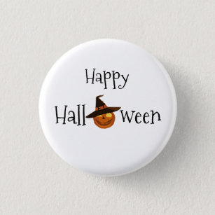  Pumpkin Happy Halloween  3 Cm Round Badge