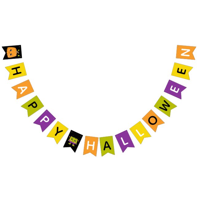 Pumpkin Happy Halloween Bunting (All)