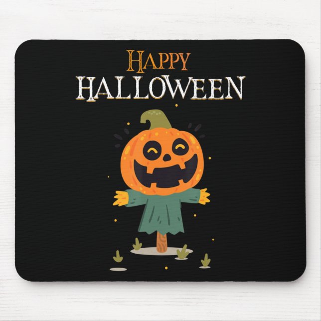 pumpkin Happy Halloween  Mouse Mat (Front)