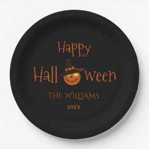  Pumpkin Happy Halloween Personalised  Paper Plate