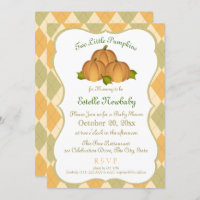 Pumpkin Harlequin Gold Twins Baby Shower