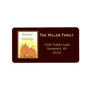 Pumpkin Harvest Address Label