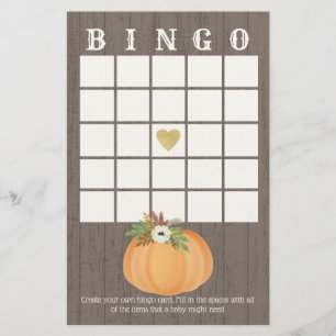 Pumpkin Harvest Bingo