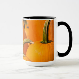 Pumpkin Harvest Black 15 oz Ringer Mug