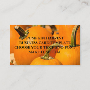 PUMPKIN HARVEST BUSINESS CARD TEMPLATE