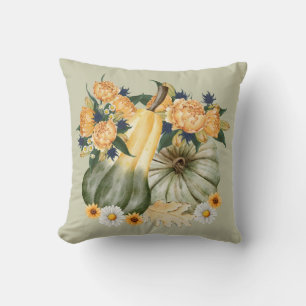 Pumpkin Harvest Floral Fusion Cushion