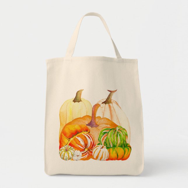 Pumpkin Harvest on a Tote Bag (1) (Front)