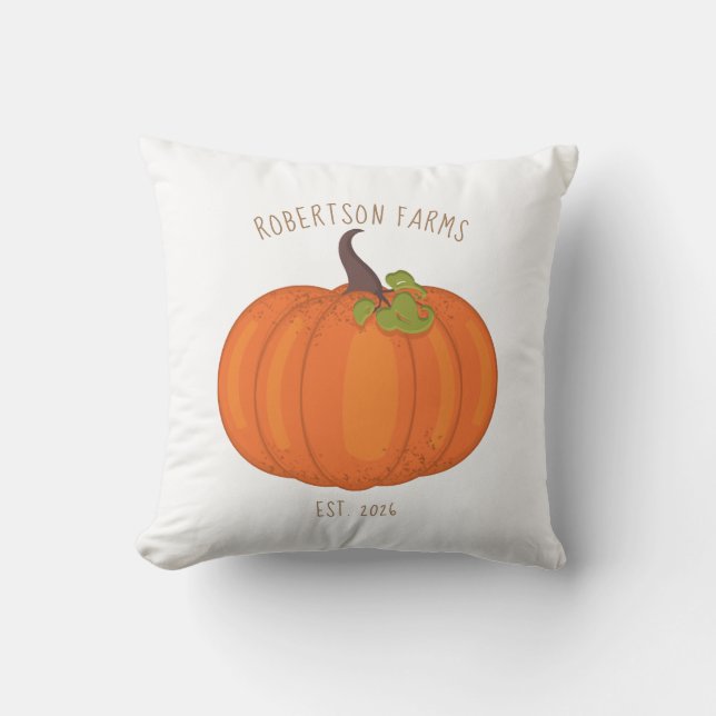 Pumpkin Harvest Personalised Cushion (Front)