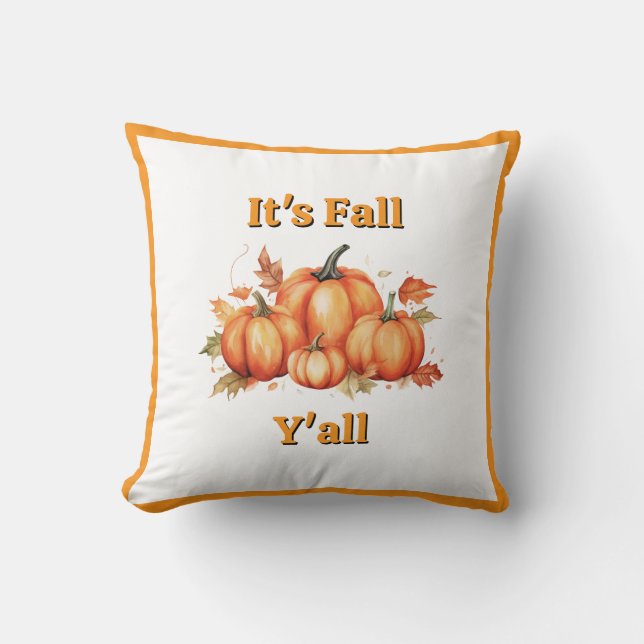 Pumpkin Harvest - Rustic Fall Decor Cushion (Front)