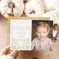 Pumpkin Harvest Scarecrow Photo Birthday