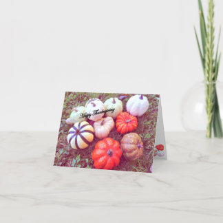 Pumpkin Harvest Thanksgiving Folded Holiday Card