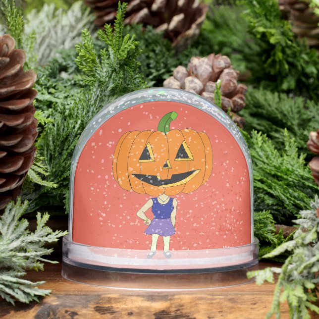 pumpkin head chibi girl       snowglobe (Winter)