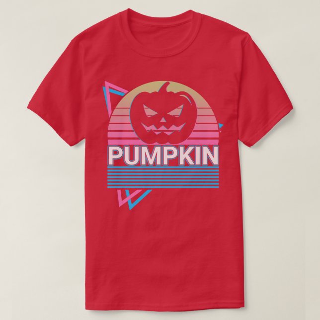 Pumpkin Head Jack O Lantern Halloween Retro  T-Shirt (Design Front)