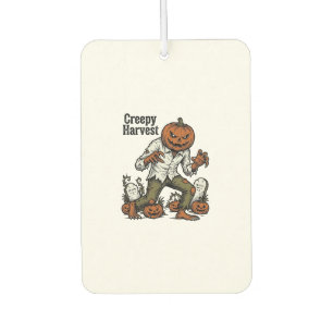 Pumpkin Head Monster Vintage Halloween Shirt Car Air Freshener