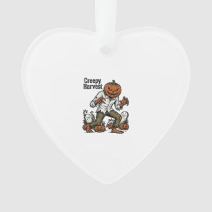 Pumpkin Head Monster Vintage Halloween Shirt Ornament