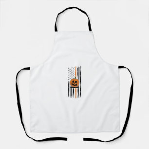 Pumpkin Head US Flag Apron