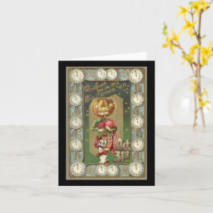 Pumpkin Head with Kilt Vintage Card
