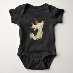 Pumpkin-Headed Ghost Halloween Art Baby Bodysuit