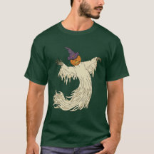 Pumpkin-Headed Ghost Halloween Art