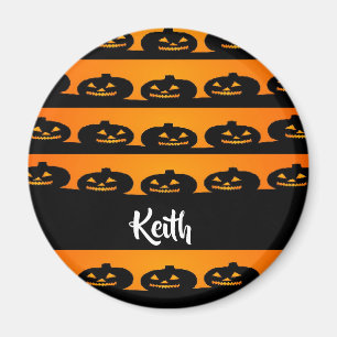 Pumpkin heads halloween theme magnet