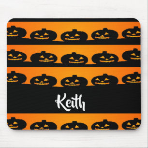 Pumpkin heads halloween theme mouse mat