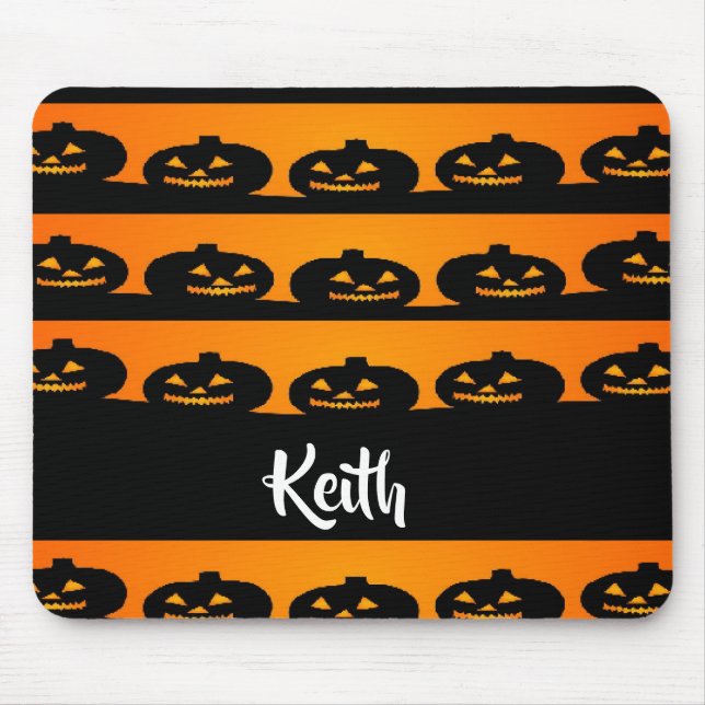 Pumpkin heads halloween theme mouse mat (Front)