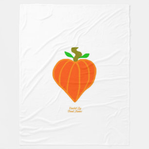 Pumpkin Heart Large Fleece Blanket