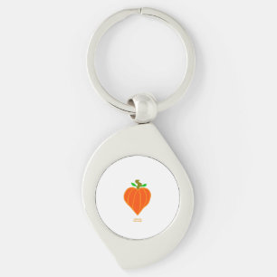 Pumpkin Heart Swirl Keychain