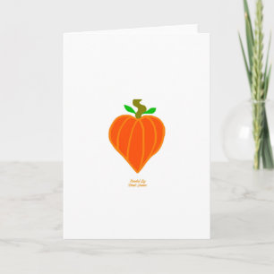 Pumpkin Heart Vertical Greeting Card
