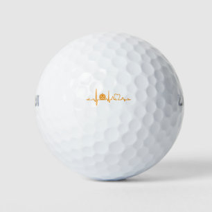 Pumpkin Heartbeat Halloween Golf Balls