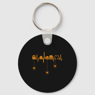Pumpkin Heartbeat Halloween T Shirt  Key Ring